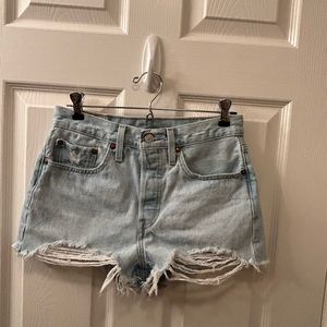 Levi's 501- Distressed Jean Shorts